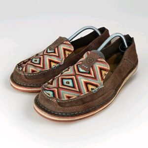 Ariat Cruiser Palm Brown Serape Mesh Slip On Shoes Womens 10 Western Casual